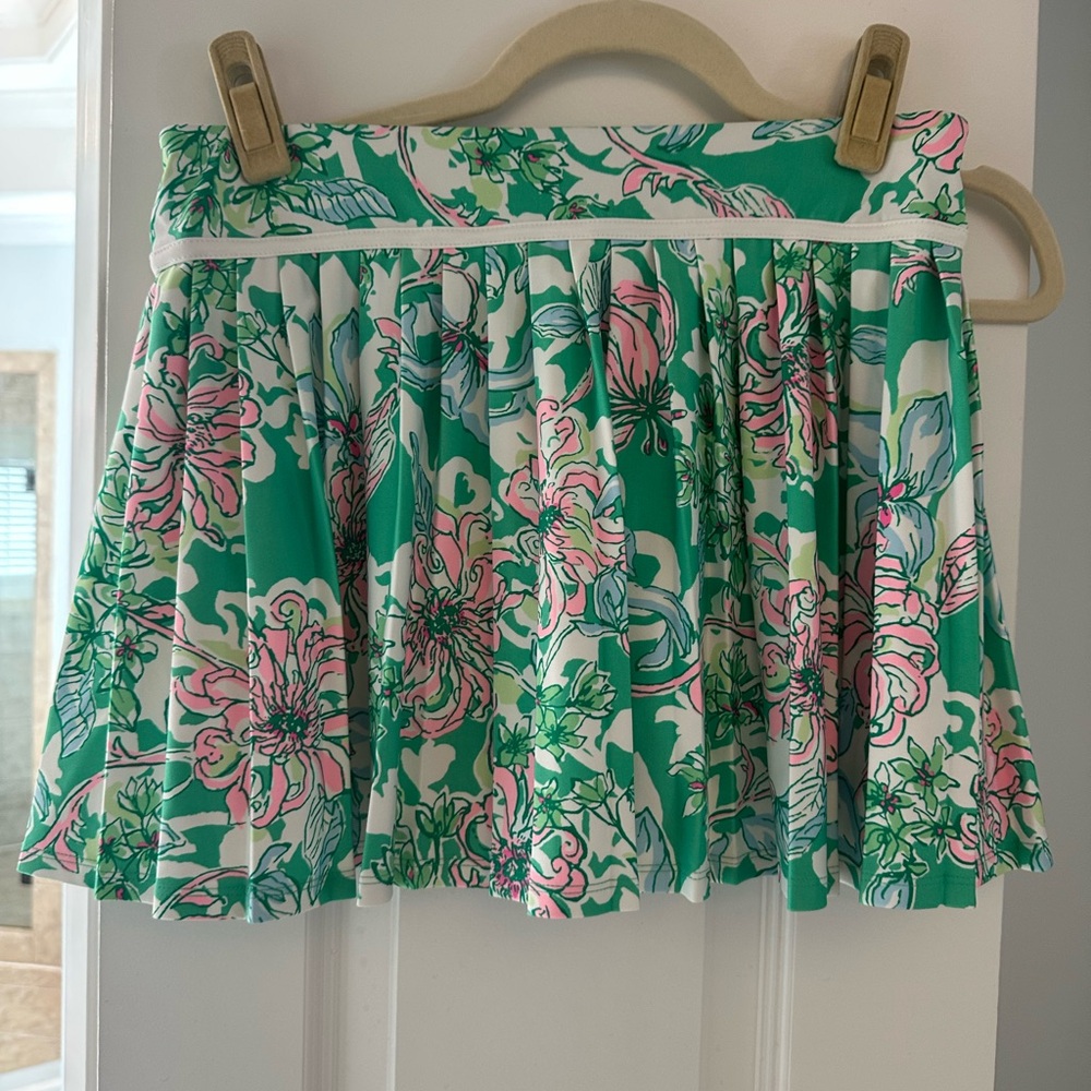 Lilly Pulitzer Green Pink Skort Luxletic Skirt Small